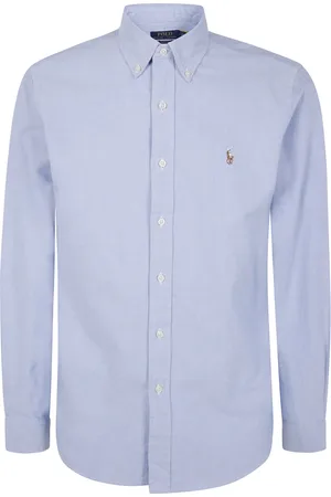 Ralph Lauren Overhemden, Heren, Blauw, S, Katoen, Lange Mouw Sport Shirt