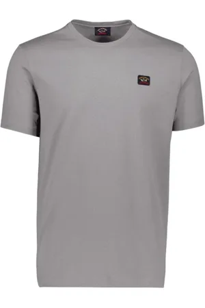 Paul & Shark Tops, Heren, Grijs, L, Katoen, Logo T-Shirt