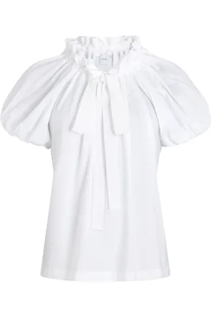 Patou Blouses & Shirts, Dames, Wit, M, Witte Pofmouw Top