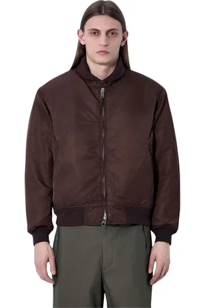 ENGINEERED GARMENTS Jassen, Heren, Bruin, S, Nylon, Nylon Shell Jas met Ribboorden