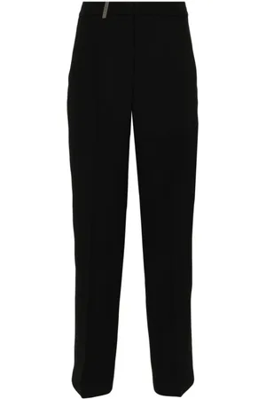 PESERICO SIGN Broeken, Dames, Zwart, L, Polyester, Rechte broek