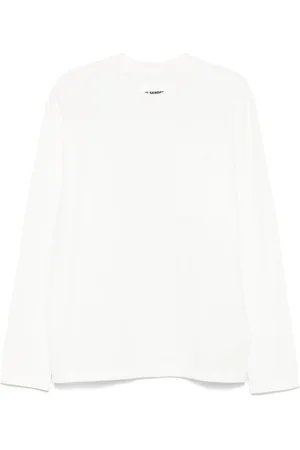 Jil Sander Tops, Heren, Wit, M, Katoen, Witte T-shirts en Polos met Logo