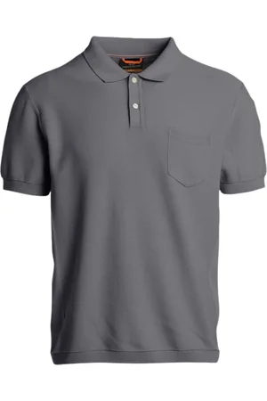 Parajumpers Tops, Heren, Grijs, S, Katoen, Katoenen Gebreide Poloshirt