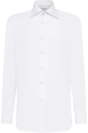 Kiton Overhemden, Heren, Wit, 3Xl, Katoen, Wit Katoenen Overhemd