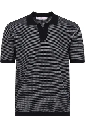Orlebar Brown Tops, Heren, Blauw, S, Polyester, Blauw T-shirt Stijlvolle Pasvorm Zacht Stof