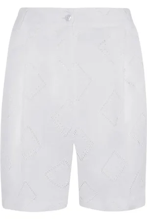 Kiton Korte broeken, Dames, Wit, 2Xs, Katoen, Bermuda Shorts