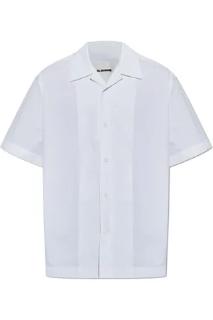 Jil Sander Overhemden, Heren, Wit, M, Katoen, Shirt met Korte Mouwen