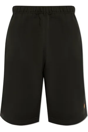 Kenzo Korte broeken, Heren, Zwart, M, Katoen, Pop Geborduurde Track Shorts