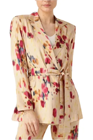 AMAYA Amsterdam Jassen, Dames, Veelkleurig, S, Elegante Beige Lisa Blazer