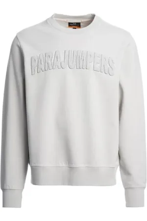 Parajumpers Sweatshirts & Hoodies, Heren, Grijs, L, Katoen, Grijze Crewneck Sweatshirt met Logo Borduurwerk