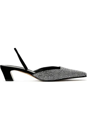 Khaite Schoenen, Dames, Zwart, 39 EU, Suède, Zwarte suède pumps met studs