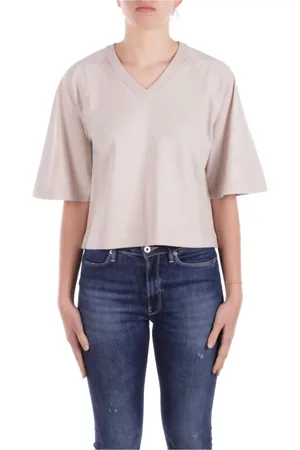 K-Way Tops, Dames, , M, Katoen, Logo Zij Shirt Regular Fit