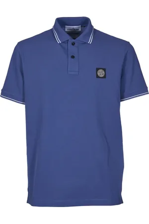 Stone Island Tops, Heren, Blauw, M, Katoen, Polo Shirt