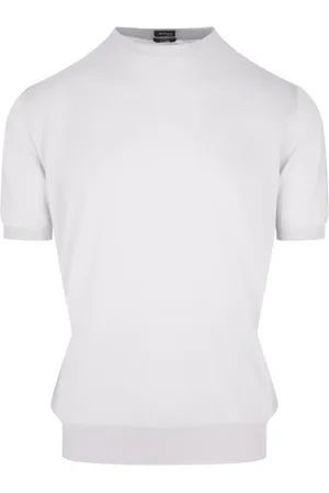 Kiton Truien, Heren, Wit, M, Katoen, Wit katoenen T-shirt met ronde hals
