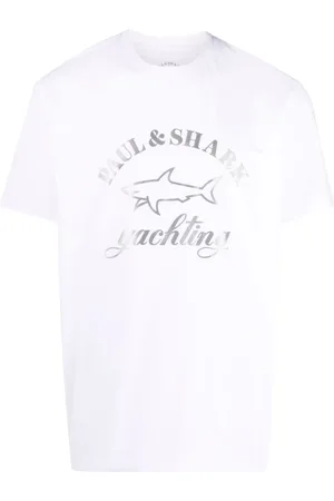Paul & Shark Tops, Heren, Wit, L, Katoen, 010 Katoenen T-Shirt