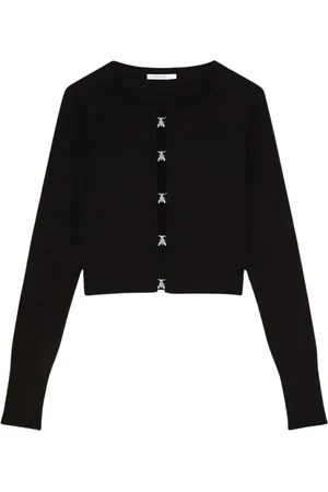 Patrizia Pepe Truien, Dames, Zwart, M, Wol, Essential Cardigan