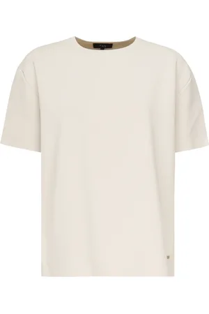 FAY Tops, Dames, Wit, S, Witte Korte Mouw Sweater Ivoor