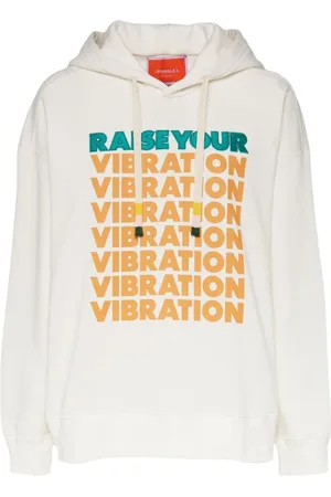 La DoubleJ Sweatshirts & Hoodies, Dames, Wit, XS, Katoen, Rainbow Serpent Hoodie