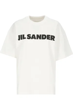 Jil Sander Tops, Dames, Wit, XS, Katoen, Katoenen T-shirt
