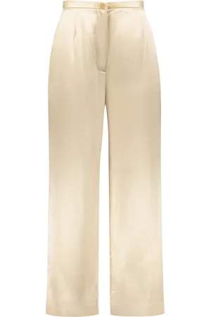 Khaite Broeken, Dames, , S, Katoen, Wijde Pijpen Broek met Zakken