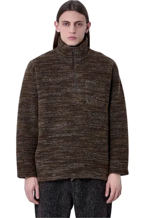 ENGINEERED GARMENTS Truien, Heren, Bruin, S, Wol, Zip-Up Sweater
