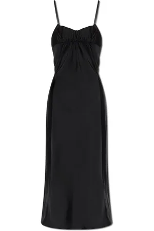 Jil Sander Kleedjes, Dames, Zwart, M, Jurk met decoratieve draperie