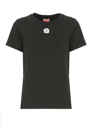 Kenzo Tops, Dames, Zwart, XS, Katoen, Gots Boke Flower 2.0 T-shirt