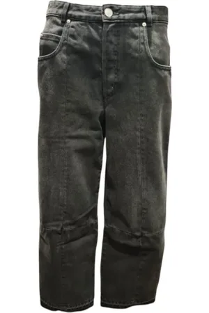 Isabel Marant Jeans, Dames, Zwart, M, Katoen, Najet Cropped Jeans