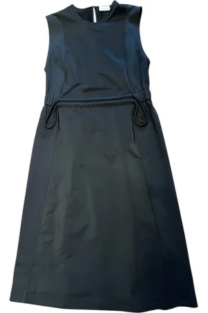 Moncler Kleedjes, Dames, Zwart, L, Polyester, Zwarte Jurk met Polyester en Viscose