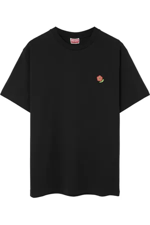Kenzo Tops, Heren, Zwart, L, Katoen, Geborduurde Pop Shirt