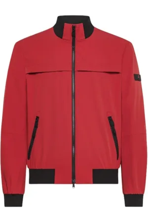 Peuterey Jassen, Heren, Rood, M, Nylon, Elastisch Nylon Bomberjack