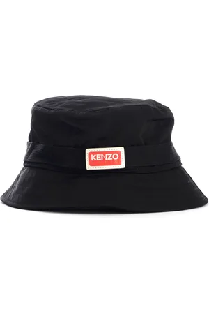 Kenzo Accessoires, Heren, Zwart, S, Katoen, Logo Bucket Hat