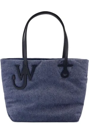 J.W.Anderson Tassen, Dames, Blauw, ONE Size, Leer, Anchor Shopper Bag