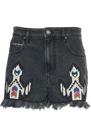 Isabel Marant Korte broeken, Dames, Grijs, S, Katoen, Lesia Shorts