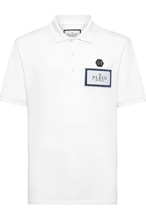 Philipp Plein Tops, Heren, Wit, XL, Klassiek poloshirt