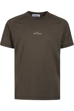 Stone Island Tops, Heren, Groen, XL, Katoen, Casual Katoenen T-shirt