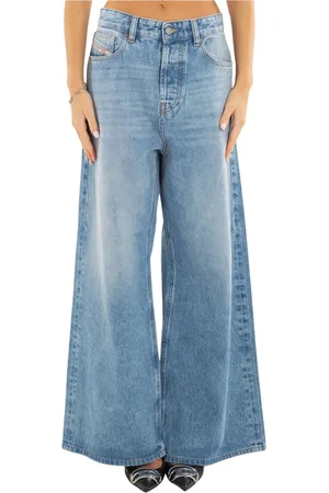 Diesel Jeans, Dames, Blauw, W26, Vintage Wide Leg Jeans