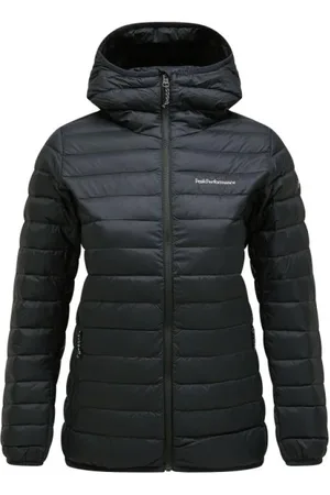Peak Performance Jassen, Dames, Zwart, XS, Leer, Hooded Down Jacket Liner