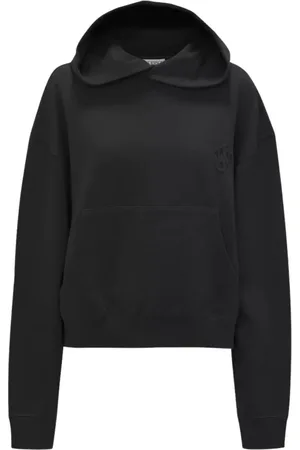J.W.Anderson Sweatshirts & Hoodies, Dames, Zwart, S, Katoen, Anchor Logo Hoodie