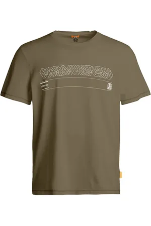 Parajumpers Tops, Heren, Groen, XL, Katoen, Katoenen Jersey T-shirt