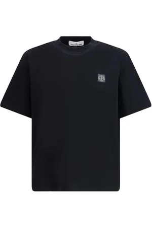 Stone Island Tops, Heren, Zwart, S, Katoen, Katoenen T-shirt