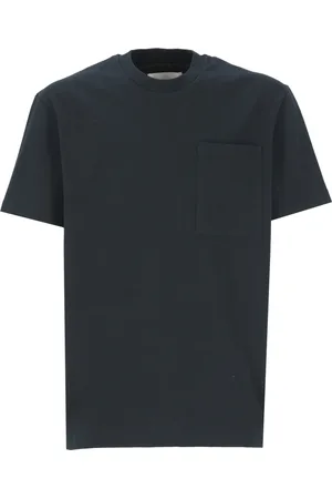 Jil Sander Tops, Heren, Blauw, M, Katoen, Katoenen T-shirt met Borstzak