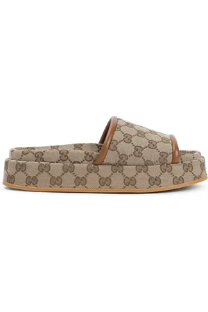 Gucci Schoenen, Dames, , 36 EU, Leer, Stijlvolle leren sandalen voor zomerse uitstapjes