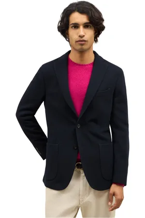 Boglioli Jassen, Heren, Blauw, S, Gebreid Jersey K-Jasje