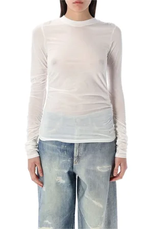 OUR LEGACY Tops, Dames, Wit, M, Katoen, Lange Mouw Strain Tee