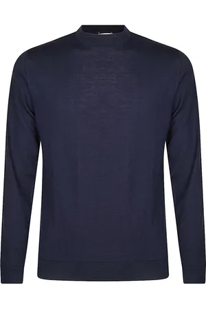 ELEVENTY Truien, Heren, Blauw, 3Xl, Wol, Sportieve Wol Coltrui Trui