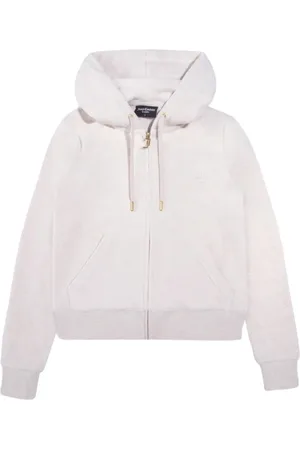 Juicy Couture Sweatshirts & Hoodies, Dames, Roze, S, Velvet Hoodie met Slim Fit