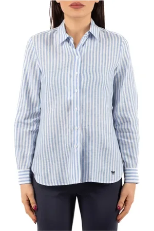 Max Mara Blouses & Shirts, Dames, Blauw, 2Xs, Overhemd