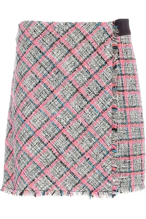 Karl Lagerfeld Rokken, Dames, Roze, S, Katoen, Kleurrijke Korte Rok met Portemonnee