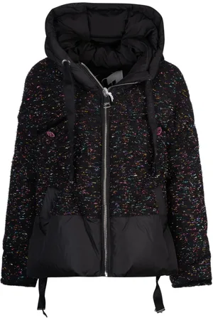 Khrisjoy Jassen, Dames, Zwart, S, Tweed, Zwarte Tweed Puffer Jacket